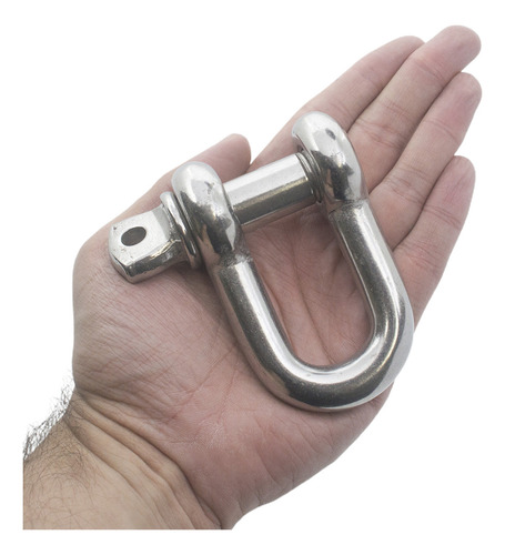 Manilha Aço Inox Tipo D 5/8 Polegada Cap. 3 Toneladas 3000kg