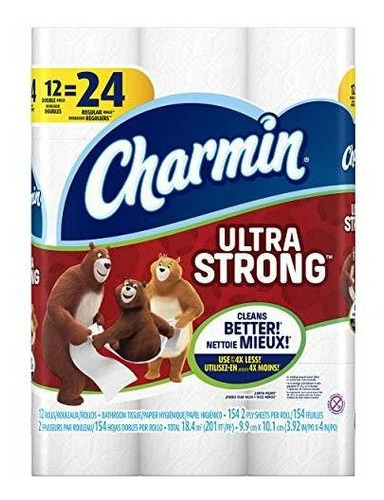 Charmin Ultra Strong Higiénico De Papel, De Dos Rodillos, 12