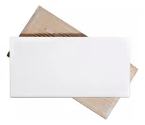 Comprar Azulejo Subway Blanco Liso Brillante 7.5x15 Baño Cocina