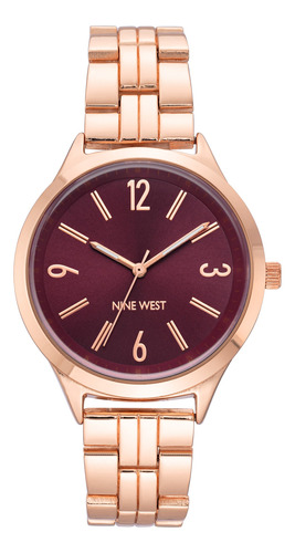 Reloj Nine West Extensible Acero Para Mujer 36 Mm