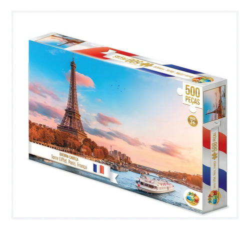 Quebra-cabeça Torre Eiffel 500 Peças Infantil Ggb Brinquedos