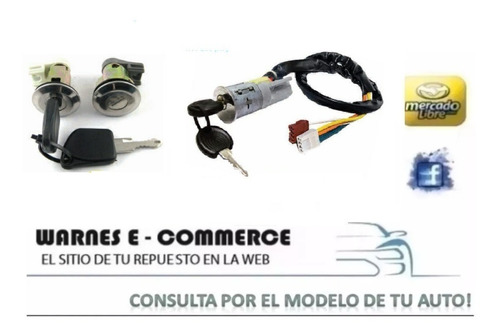 Kit Cilindros De Puertas + Arranque Peugeot 205 Con Llaves