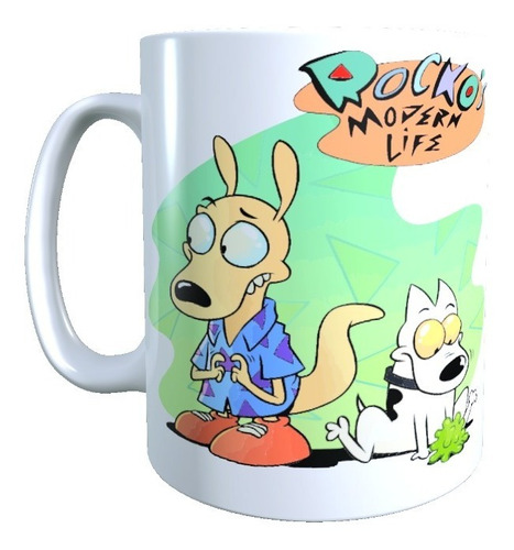 Taza Diseño La Vida Moderna De Rocko, Tazon Alta Calidad