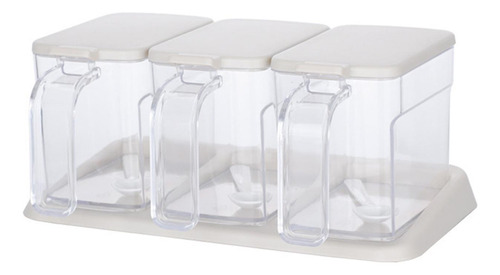 Caja Transparente Para Condimentos, Especias Con Tapa Y