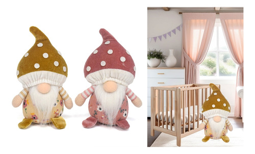 Figura De Enano Hecha A Mano Con Decoración De Gnomos De Pel