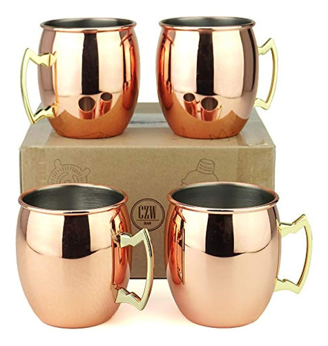 Pg Taza Moscow Mule De Acero Inoxidable Chapado En Cobre / O