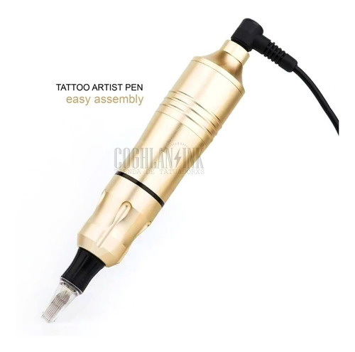 Imagen 8 de 10 de Tattoo Pen 8000 Rpm Japón Rca + Clip + Base + Funda Gold