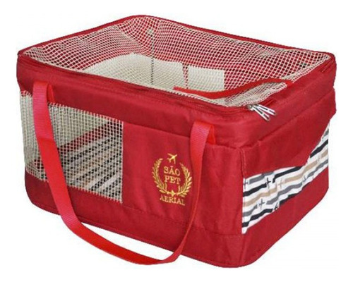 Bolsa para Transportar Cachorro e Gato Viagem de Avião Gol Cor Vermelho