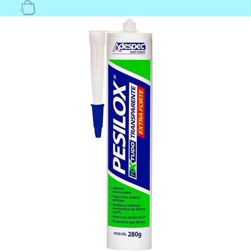 Pesilox kit com 12 cola multiuso fixtudo adespec 280g transparente extra forte