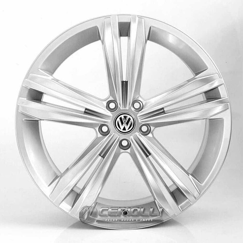 Jogo De Rodas Golf Polo Virtus T-cross Aro 17 5x100 Cor Hiper Gloss Prata