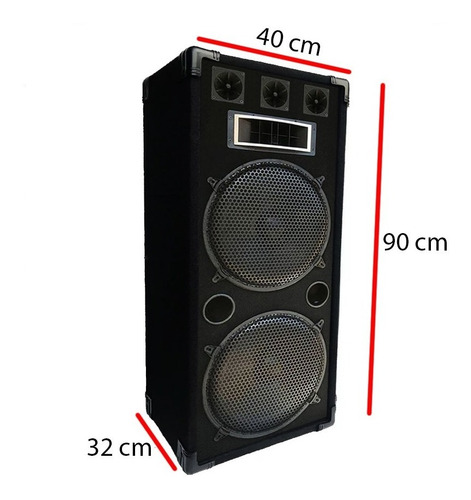 Imagen 3 de 4 de Combo Karaoke Potenciada Usb Bluetooth+2 Bafles Columna 12