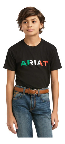 Playera Ariat Niño Logo Mexico