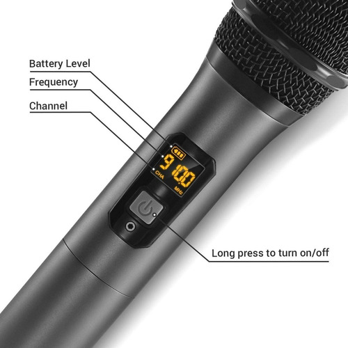 Poderoso Sistema D Microfonos Inalambricos Calidad Banda Uhf