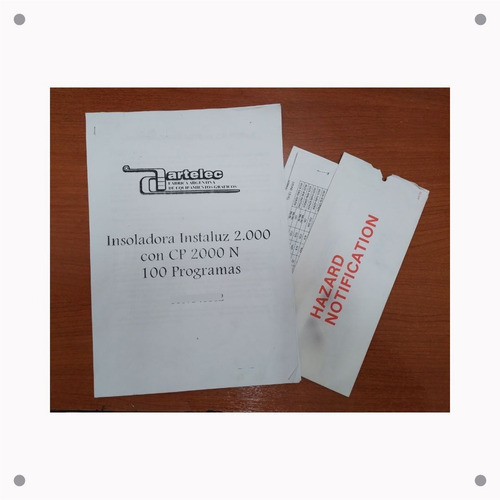 Insoladora Artelec Chapas Offset Apto Serigrafia Y Estampado