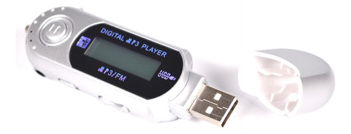Sliver 4gb Usb Mp4 Mp3 Player Gravação Rádio Fm