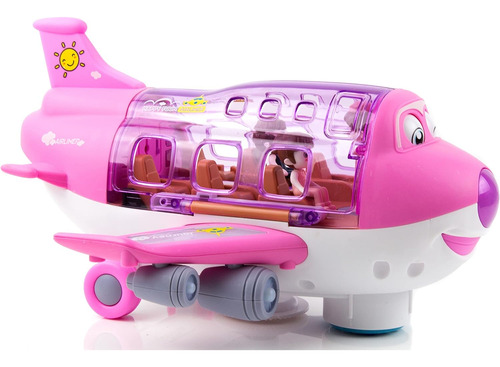 Juguetes Toysery Airplane Para Niños, Bump And Go Action,...
