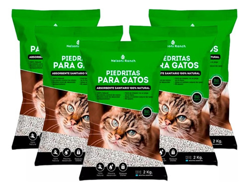 Piedras Sanitarias Absorbentes Para Gato Pack X 10kg