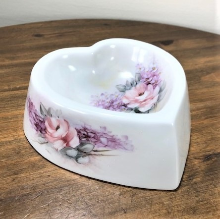 Imagem 3 de 7 de Comedouro Gato Cachorro Coração Porcelana Pintado A Mão