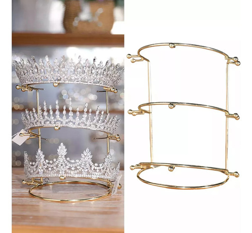 Organizador De Tocados Con Forma De Corona De 3 Niveles