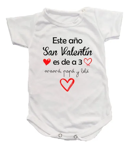 Body Bebe Primer Día San Valentin Enamorados Personalizado