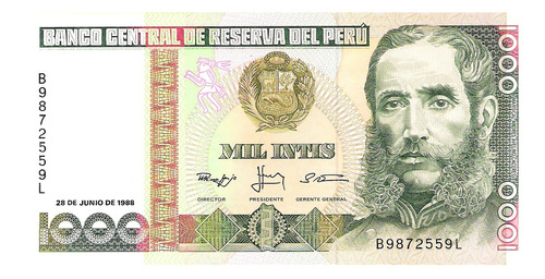 1000 Intis De Colección Billetes Nuevos Originales Del B C R