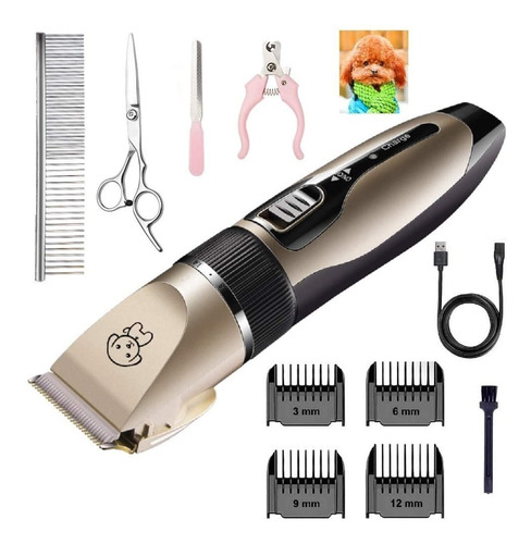 Imagen 2 de 9 de Maquina De Peluquería Canina Kit Mascotas Inalámbrica Full