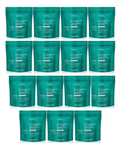 Kit 15 Pó Descolorante Amend Queratina E Silicone 300g