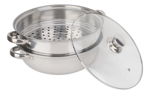 Vaporera De Cocina Acero Inoxidable De Doble Capa Con 2 Asa