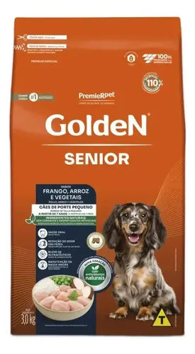 Ração Seca Golden Fórmula Senior Frango/Arroz Cães Pequenos 3kg