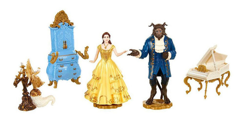 Set 5 Figuras Disney Bella Y La Bestia Jakks Pacific