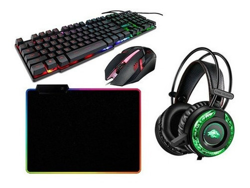 Kit Gamer Imice Km680b Mouse Teclado Audifonos A5 Mousepad S