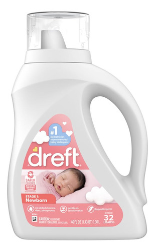 Dreft Etapa 1: Detergente Liquido Para Ropa Para Bebes Recie