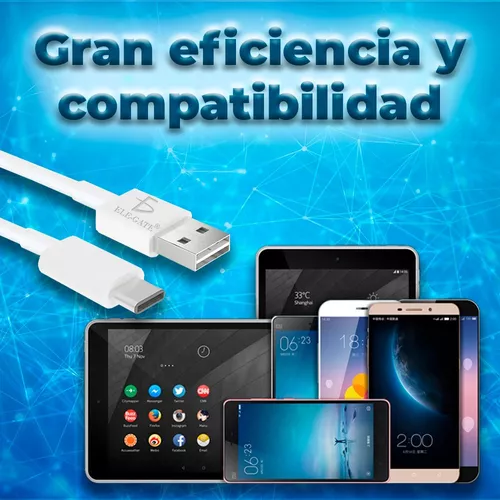 Cable USB-C de 2 Metros - Carga Rápida y Transferencia de Datos - ELE-GATE