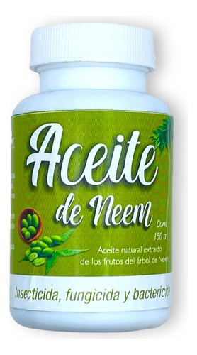 Aceite De Neem 150 Ml Control De Plagas 100% Extravirgen