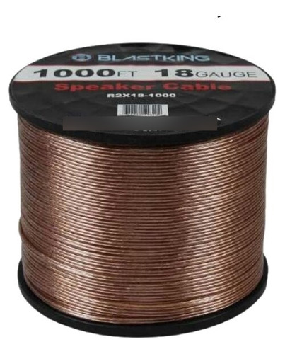 Rollo Bobina Cable Corneta #18 Transparente 300 M R2x18-1000