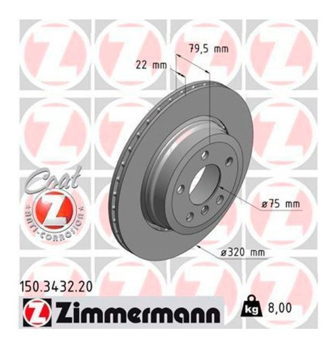 Par Disco De Freio Traseiro Bmw X3 3.0 I 2004-2007 (e83)