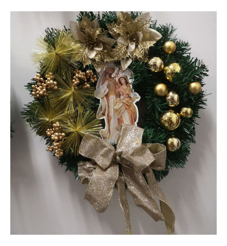 Corona Navideña De Jesús Artificial Para Ventana 40 Cm 2023
