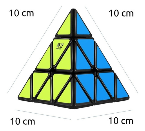 Cubo Rubik Pyraminx Qiyi Stickerless Qiming Pirámide 3x3