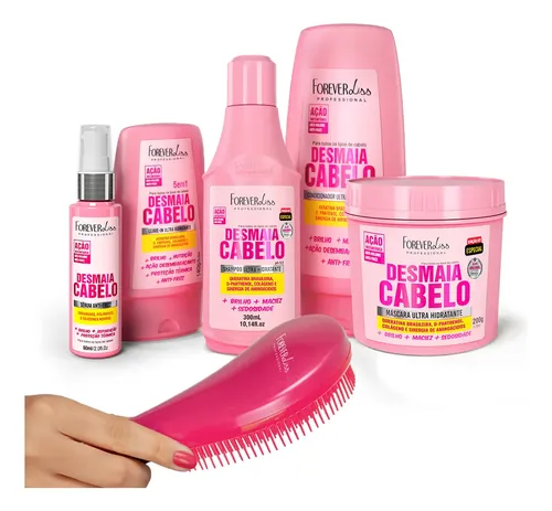 Kit Desmaia Cabelo Completo Ganhe Escova De Pentear