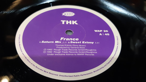 Thk France Vinilo Maxi Uk 1992 Muy Buen Estado Temazo