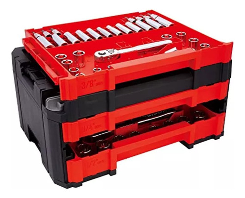 Set Maletín Craftsman 230 Piezas 1/4 -3/8 -1/2 Cmmt45305