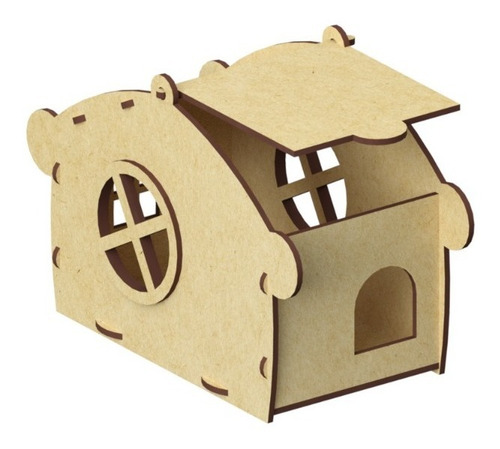 Imagen 3 de 3 de 6 Pzas Caja Casa Con Tapa, Mdf, Recuerdo Fiesta Rg622