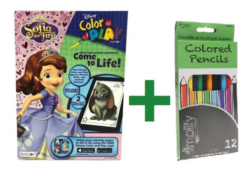 Imagen 1 de 2 de Libro Colorear Actividades Disney Princesa Sofia Mas Colores