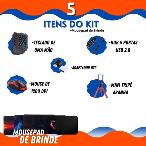 Mobilador Completo Para Celular E Tablet Jogar Free Fire Kit