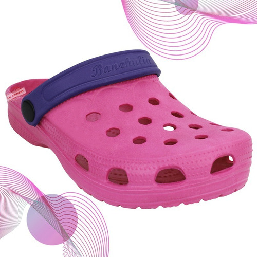 Imagen 2 de 8 de Sandalia Para Niña Chancla Clog Antiderrapante Orificios