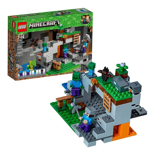 Imagen 1 de 6 de Lego Minecraft Cueva Zombie The Zombie Cave 241 Piezas