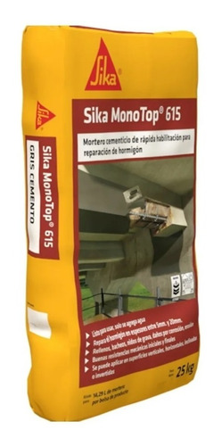 Sika Monotop 615 Mortero De Reparación Capa Gruesa 25 Kg