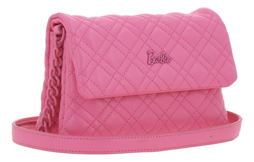 Bolsa Crossbody Barbie Gorett Olga Br24078-p Color Rosa Correa De Hombro Rosa Diseño De La Tela Capitonado
