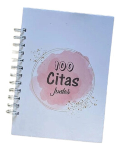 Libreta 100 Citas Juntos - Blanco Y Rosa Hecho A Mano