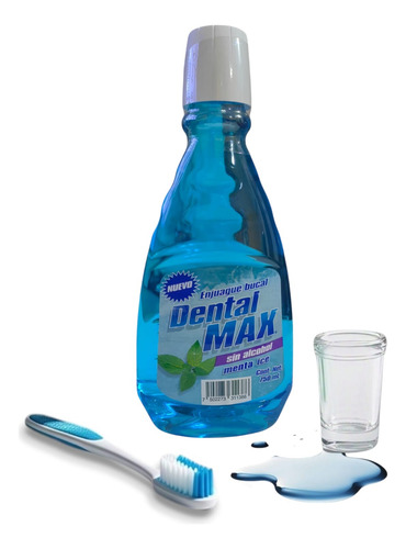 Enjuague Bucal Sin Alcohol Menta Ice Fresca 750ml Dental Max